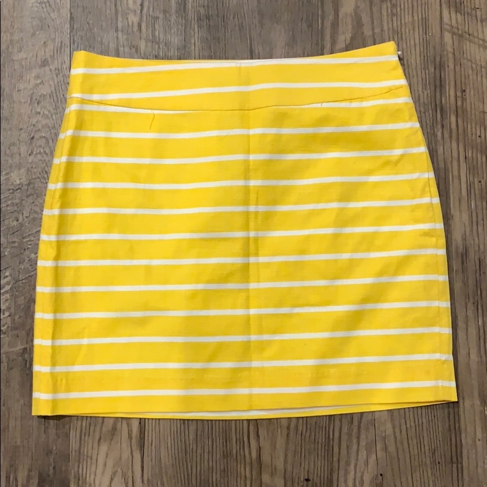 BANANA REPUBLIC yellow striped skirt 4